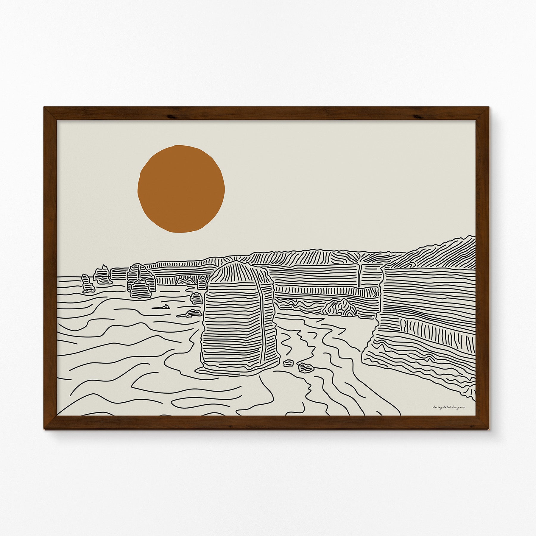 Minimalist Horizontal Poster: Line Art of Australia&