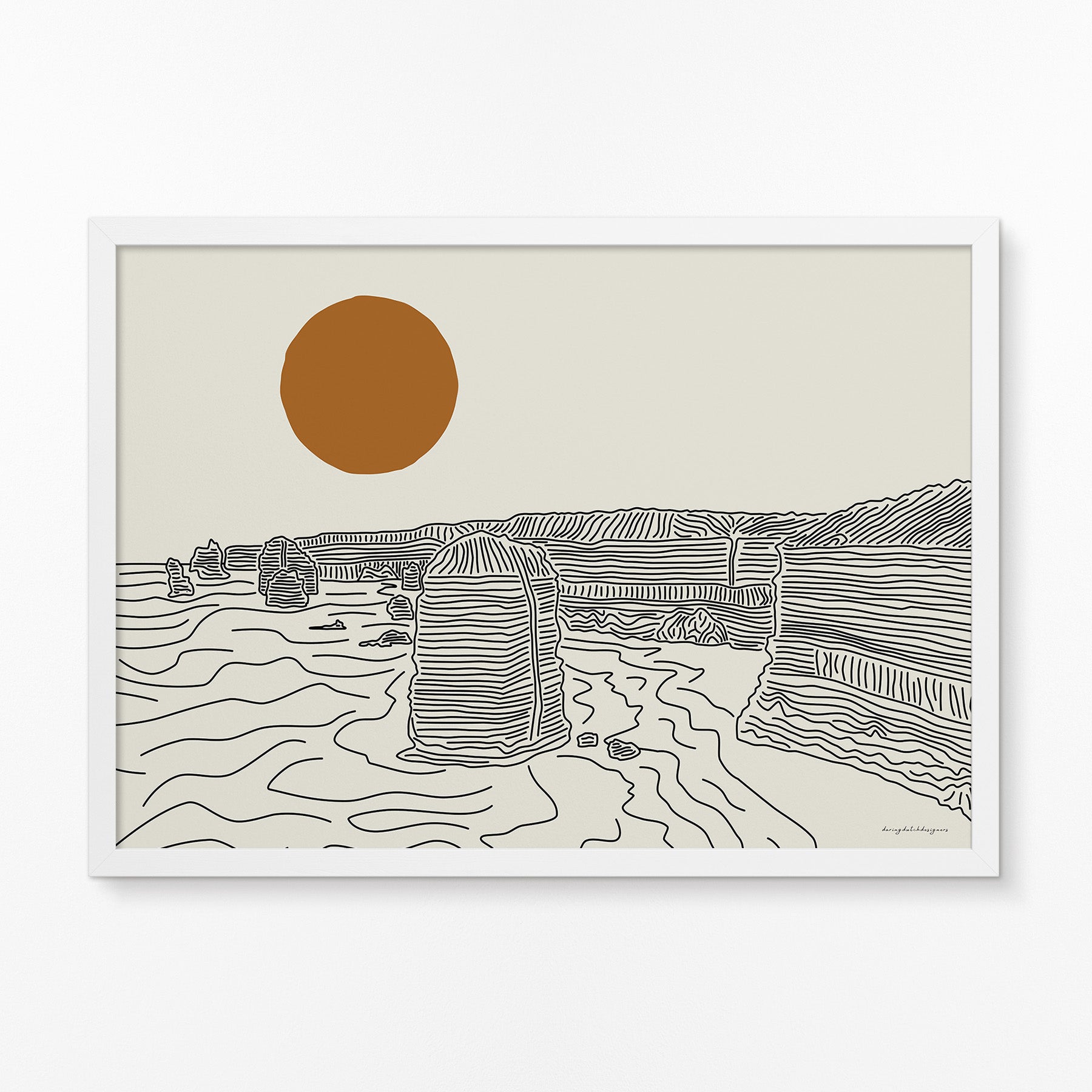 Minimalist Horizontal Poster: Line Art of Australia&