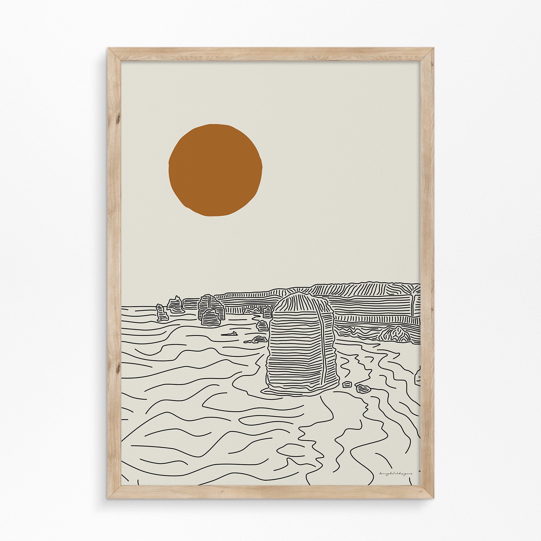 Lijntekening Poster: Een Stukje Great Ocean Road aan je Muur