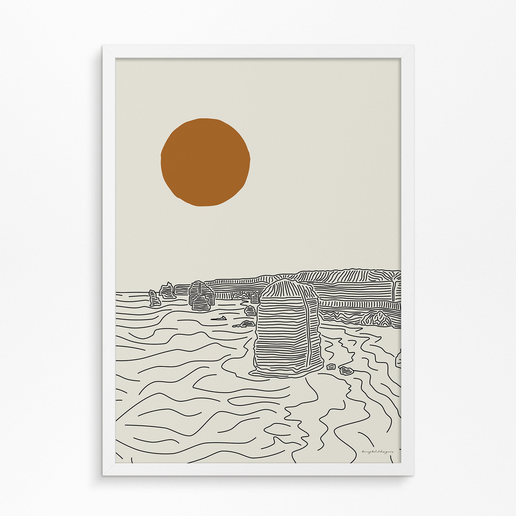 Line Art Poster: Australia’s Iconic Coastline