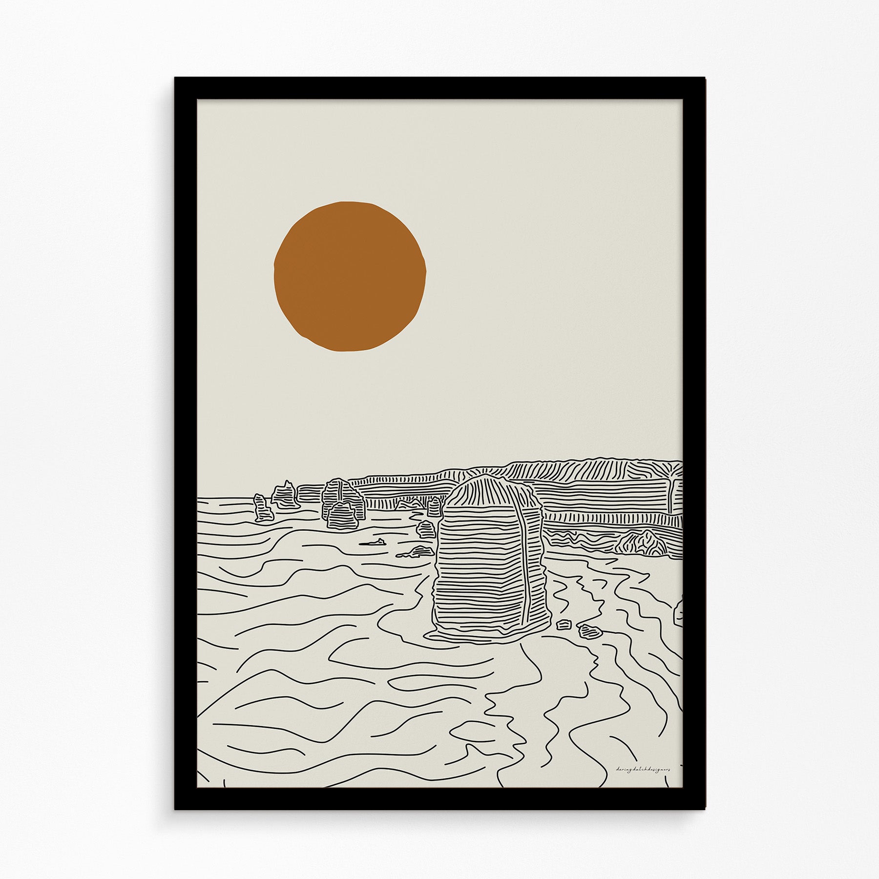 Line Art Poster: Australia’s Iconic Coastline