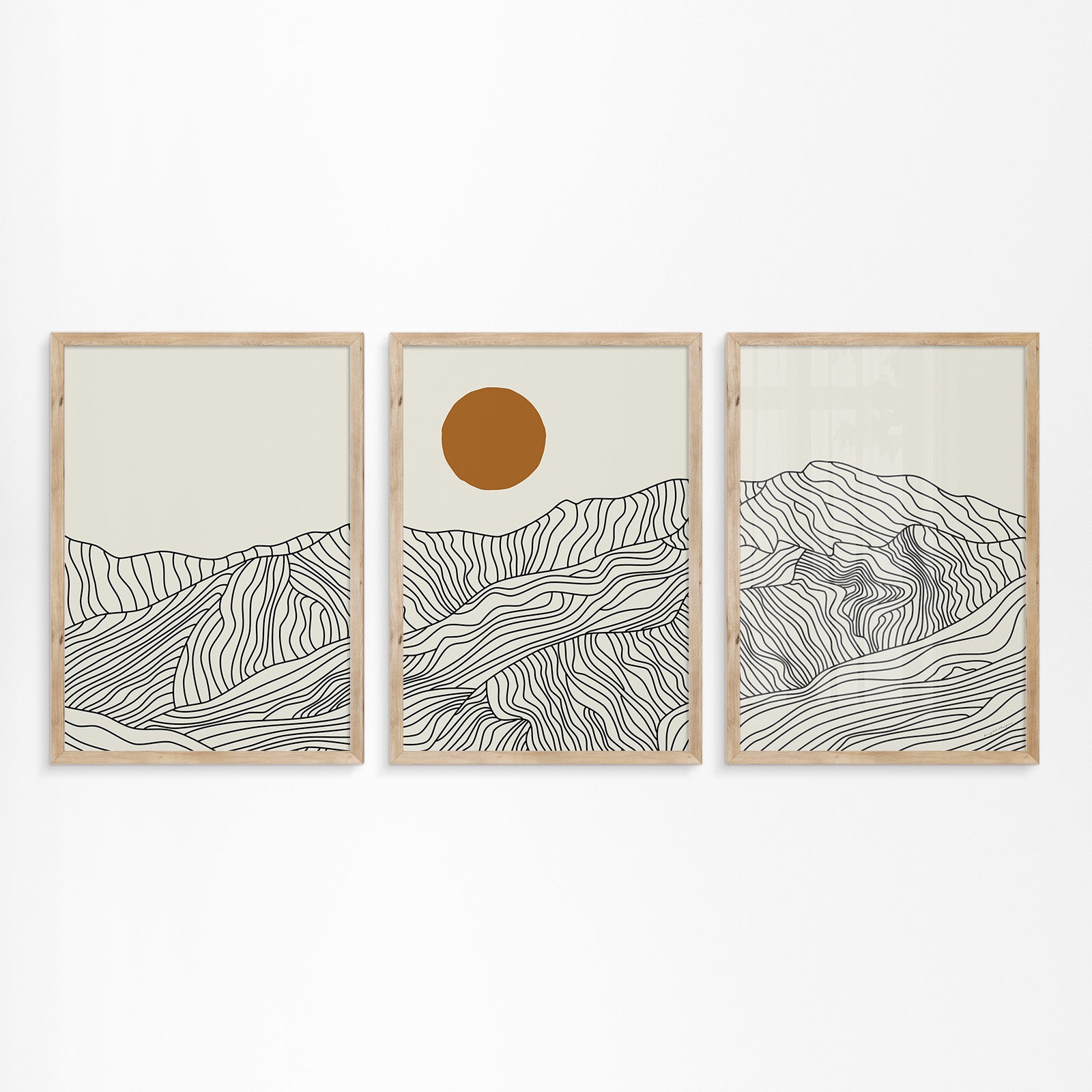 A Dream Journey to Japan: Line Art Japanese Alps Poster