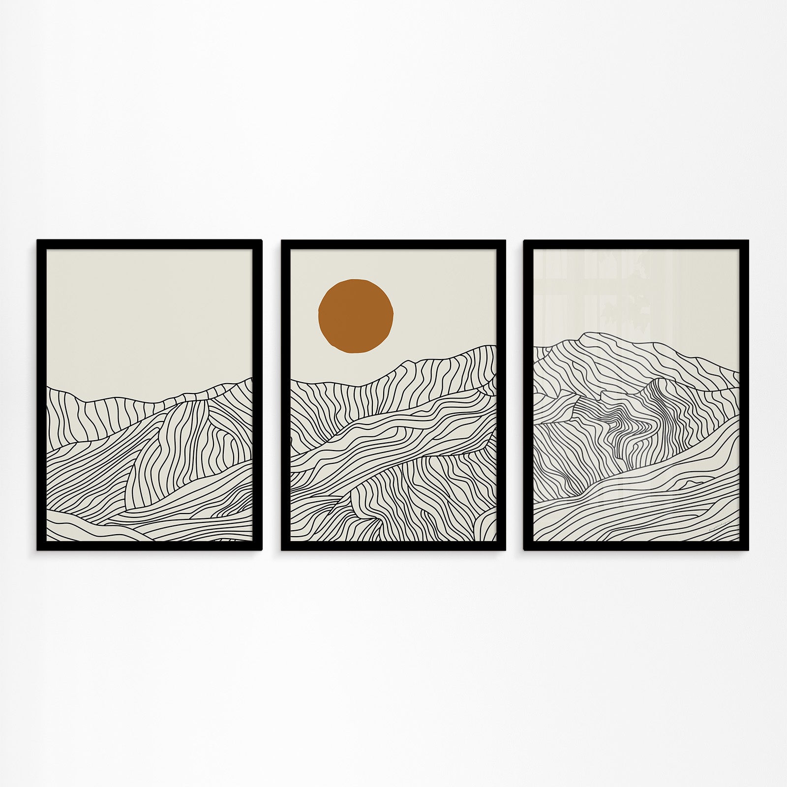 A Dream Journey to Japan: Line Art Japanese Alps Poster