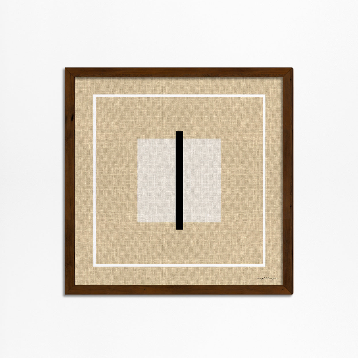 Moderne Abstracte Linnen Look Poster Vierkant