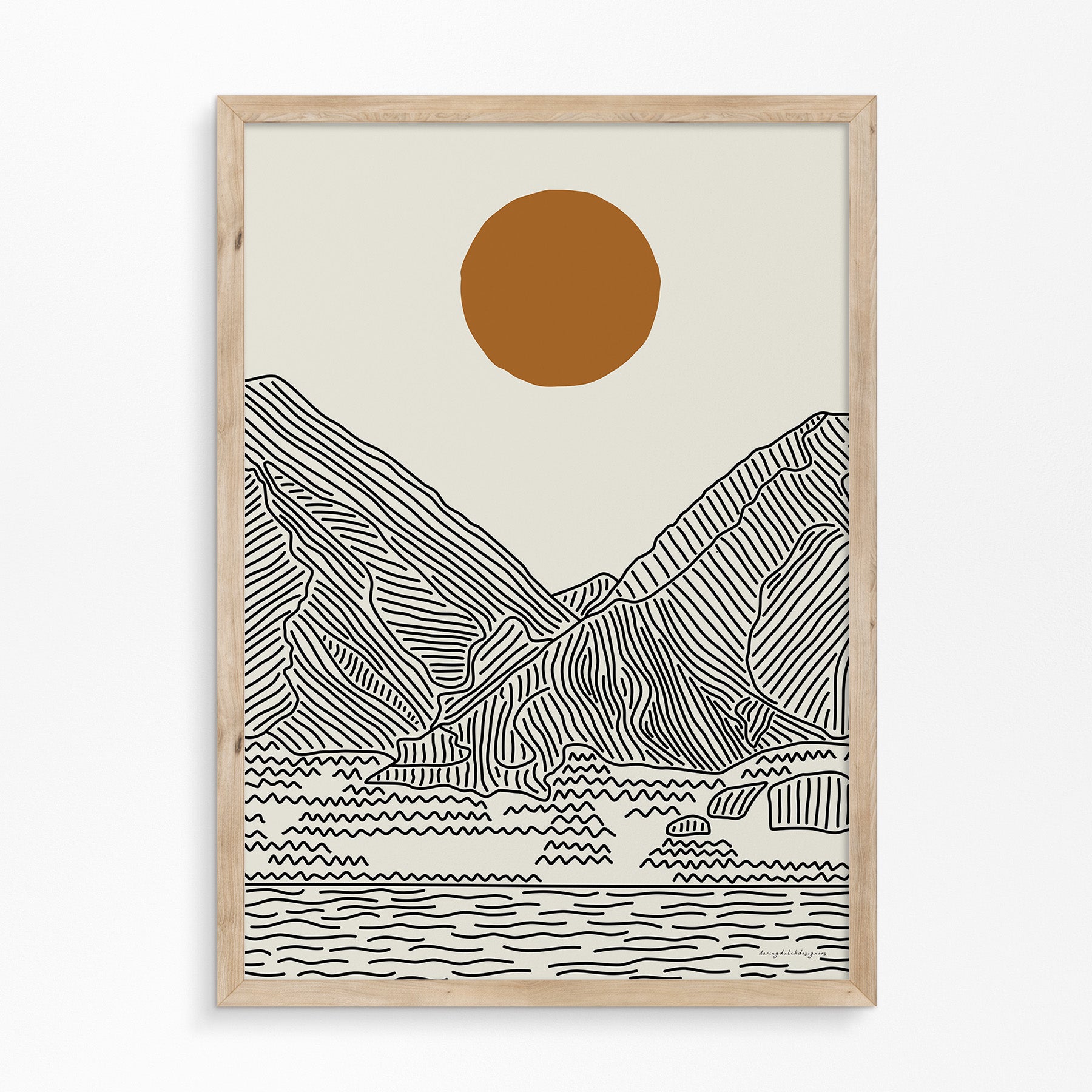 Line Art Poster Maui, Hawaii – Tropical Serenity