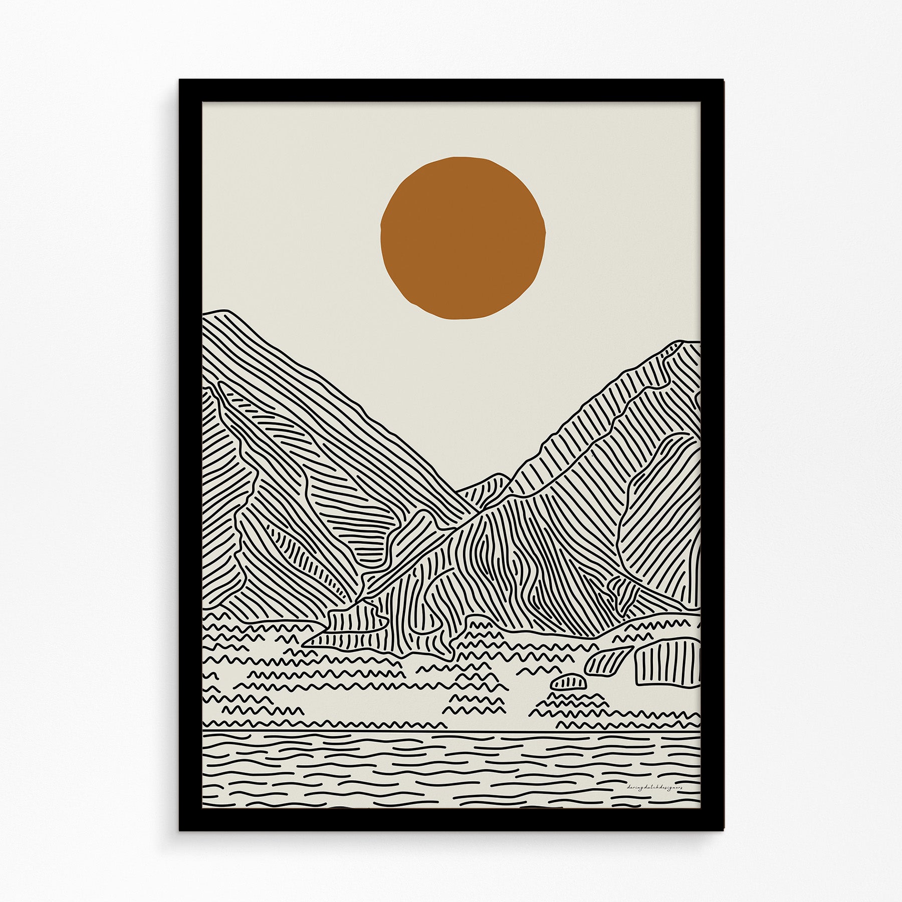 Line Art Poster Maui, Hawaii – Tropical Serenity