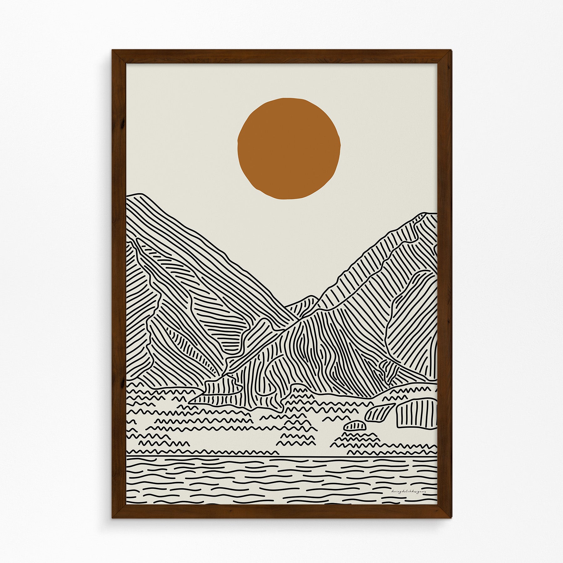 Line Art Poster Maui, Hawaii – Tropical Serenity