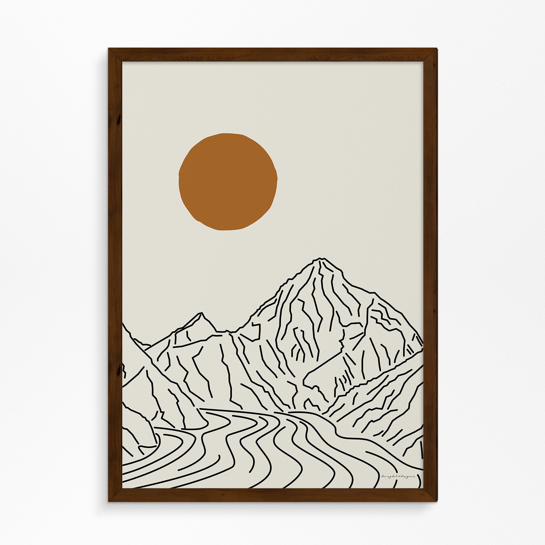 De Berg die Spreekt: K2 Lijntekening Poster