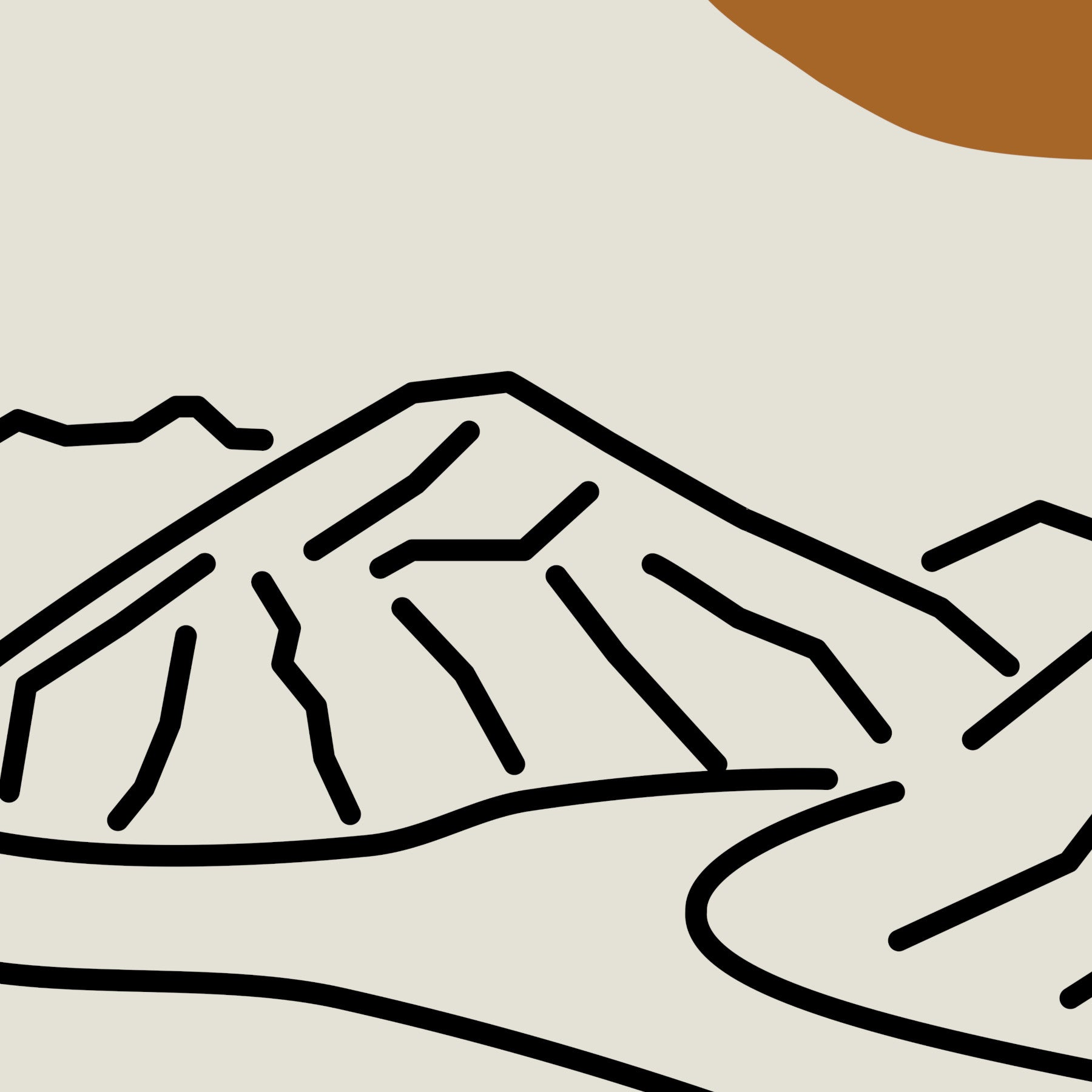 De Essentie van de Wildernis: Tweeluik Lijntekening Poster Mount Logan Gletsjer Canada