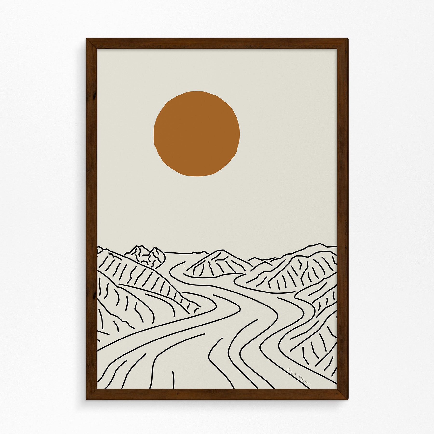 Mount Logan Glacier Line Art Poster: The Heart of the Wilderness