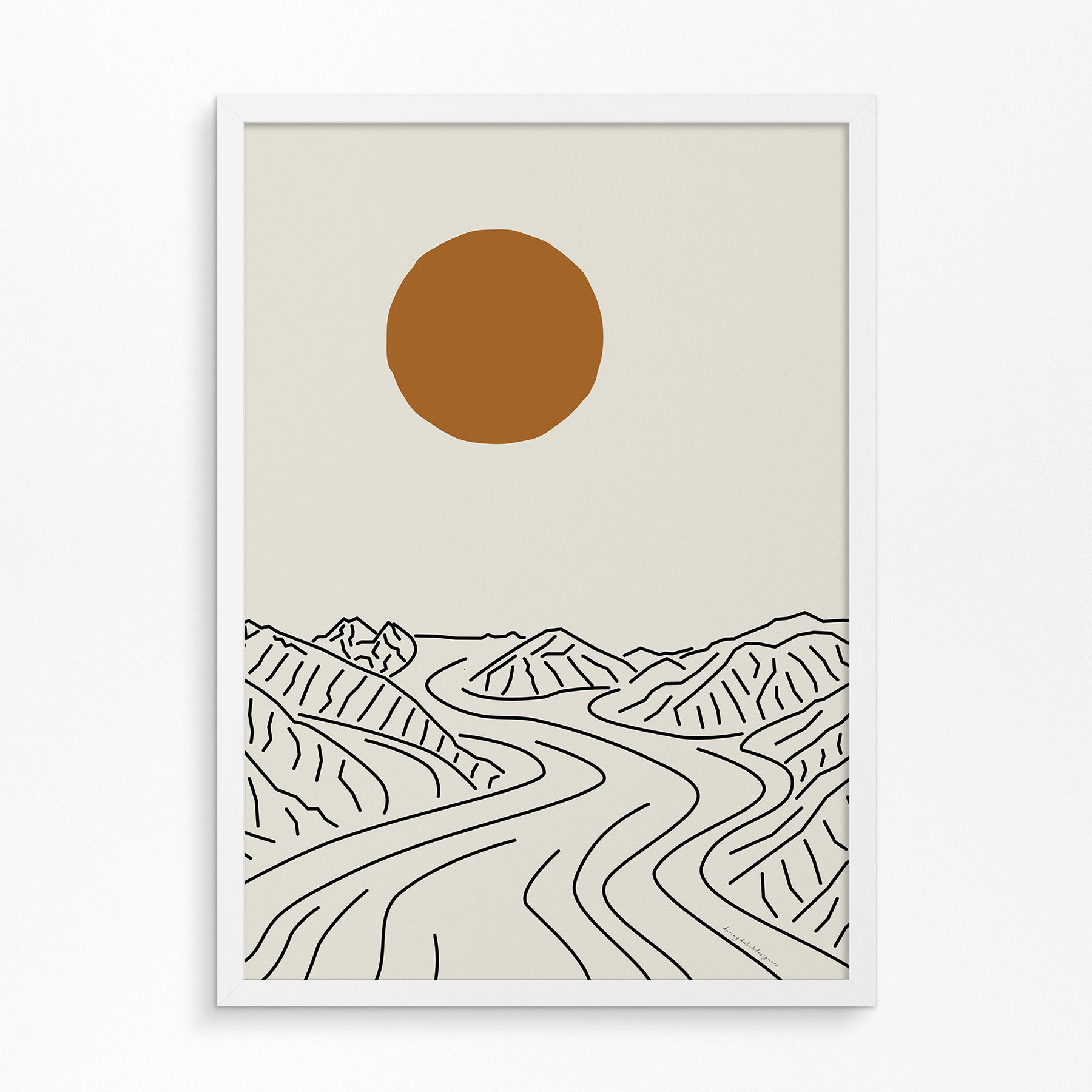 Mount Logan Glacier Line Art Poster: The Heart of the Wilderness
