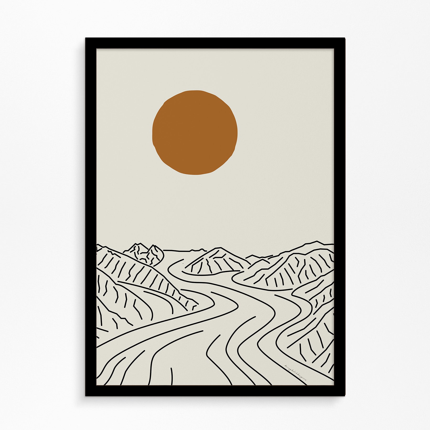 Mount Logan Glacier Line Art Poster: The Heart of the Wilderness