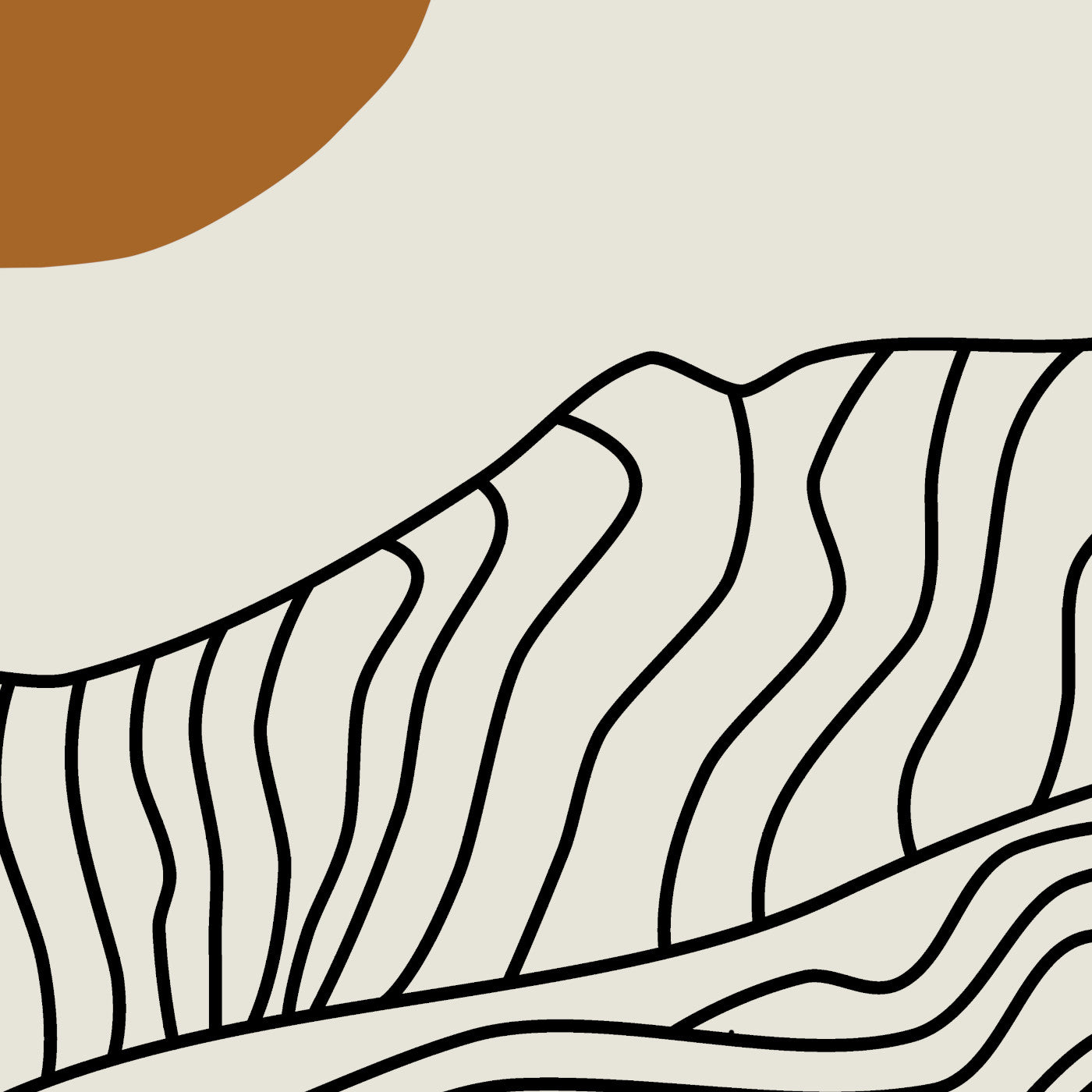 A Dream Journey to Japan: Line Art Japanese Alps Poster