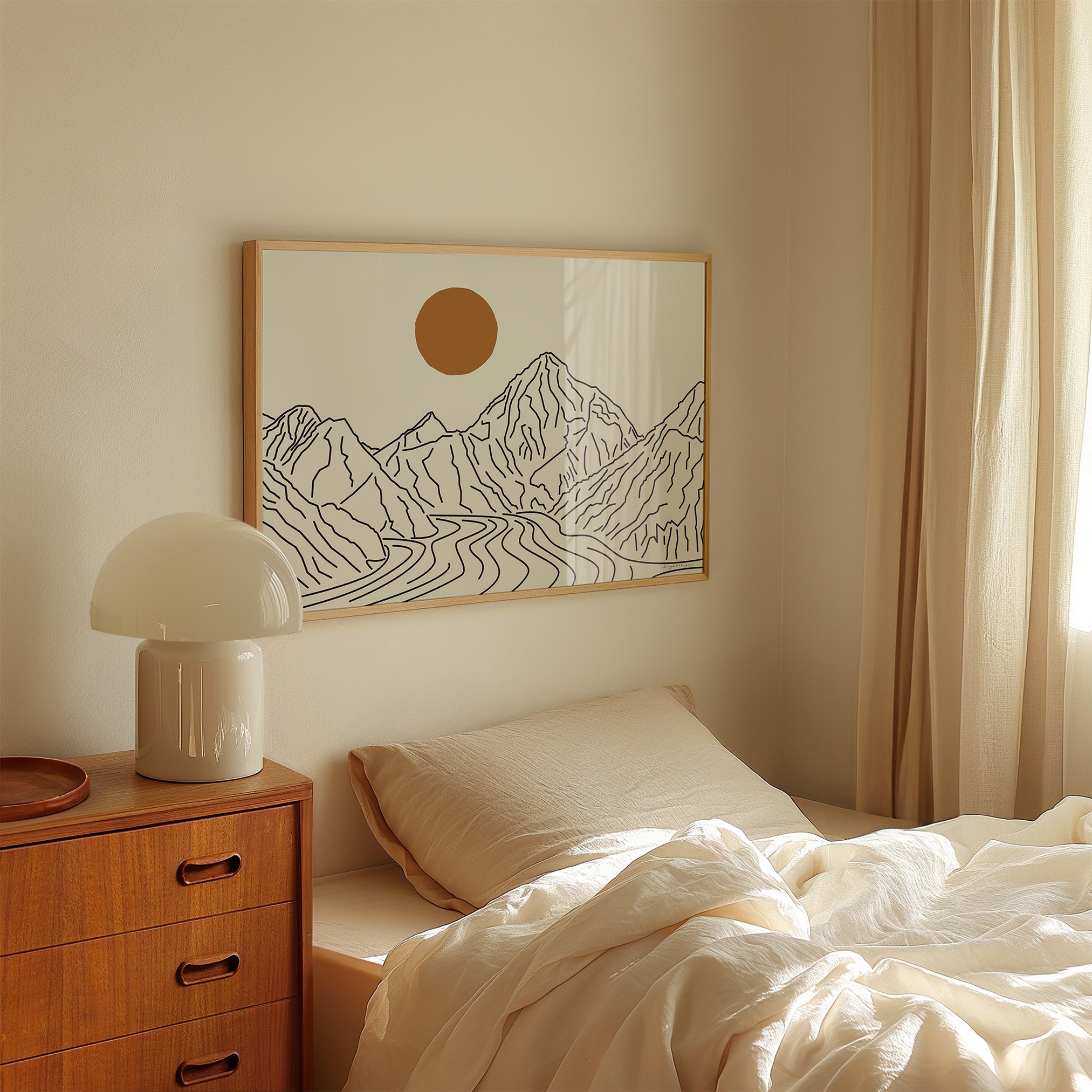 K2 Poster Horizontaal: Een Minimalistische Blikvanger voor Thuis