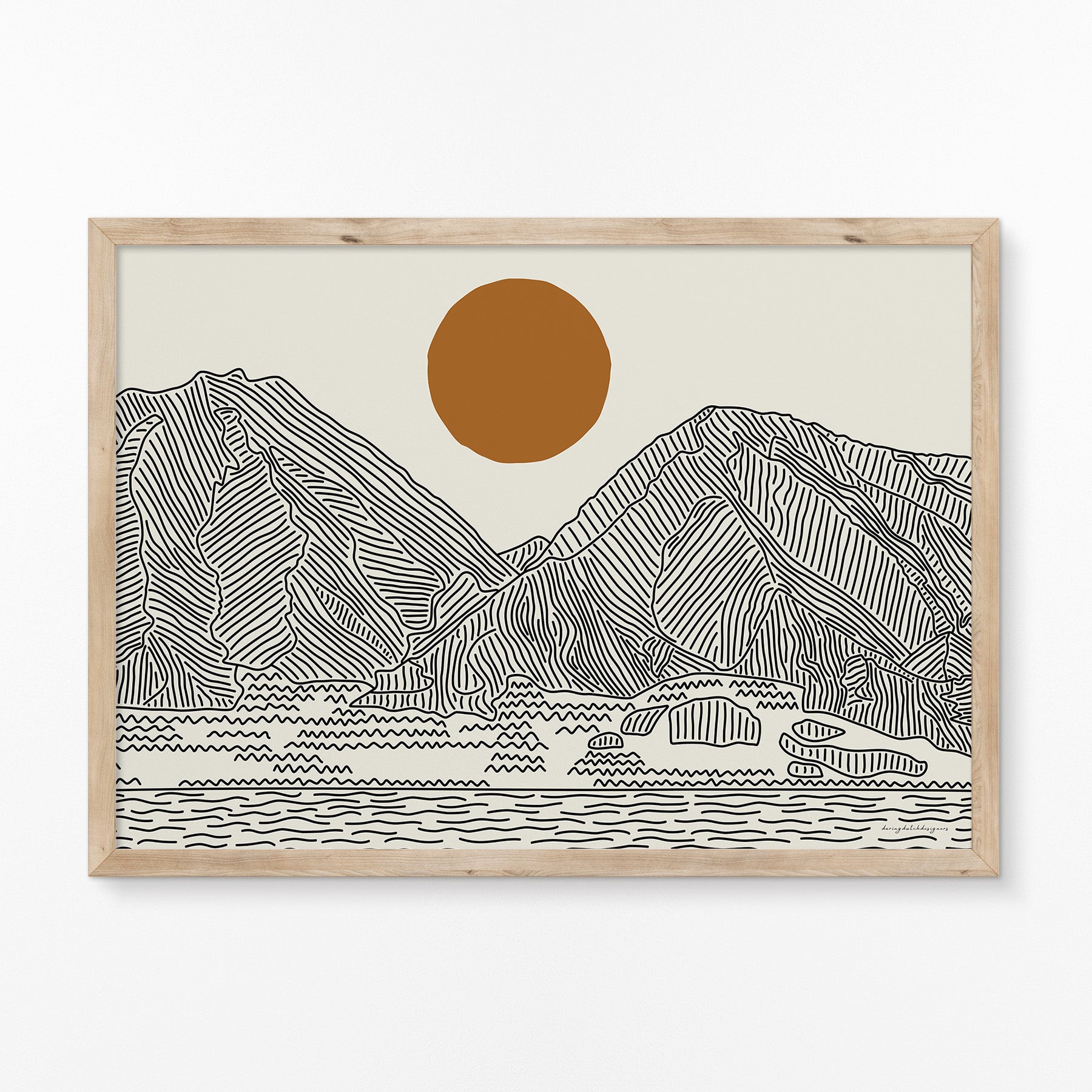 Back to Adventure: Line Art Poster Maui, Hawaii