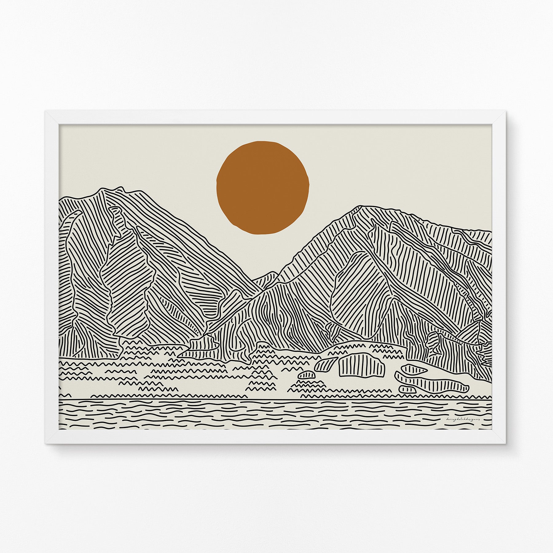 Back to Adventure: Line Art Poster Maui, Hawaii