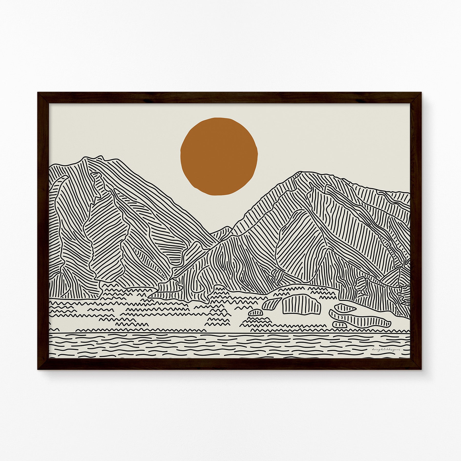Back to Adventure: Line Art Poster Maui, Hawaii