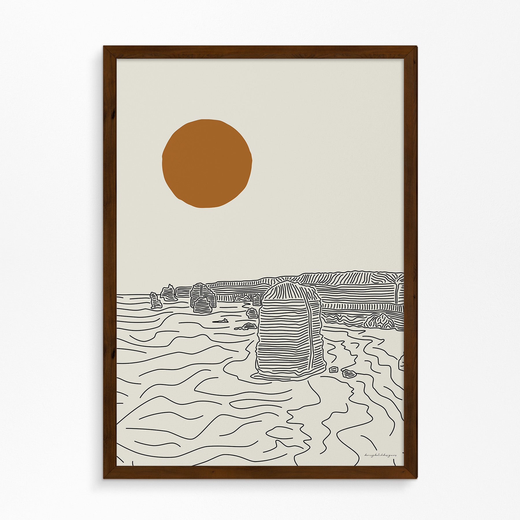 Line Art Poster: Australia’s Iconic Coastline