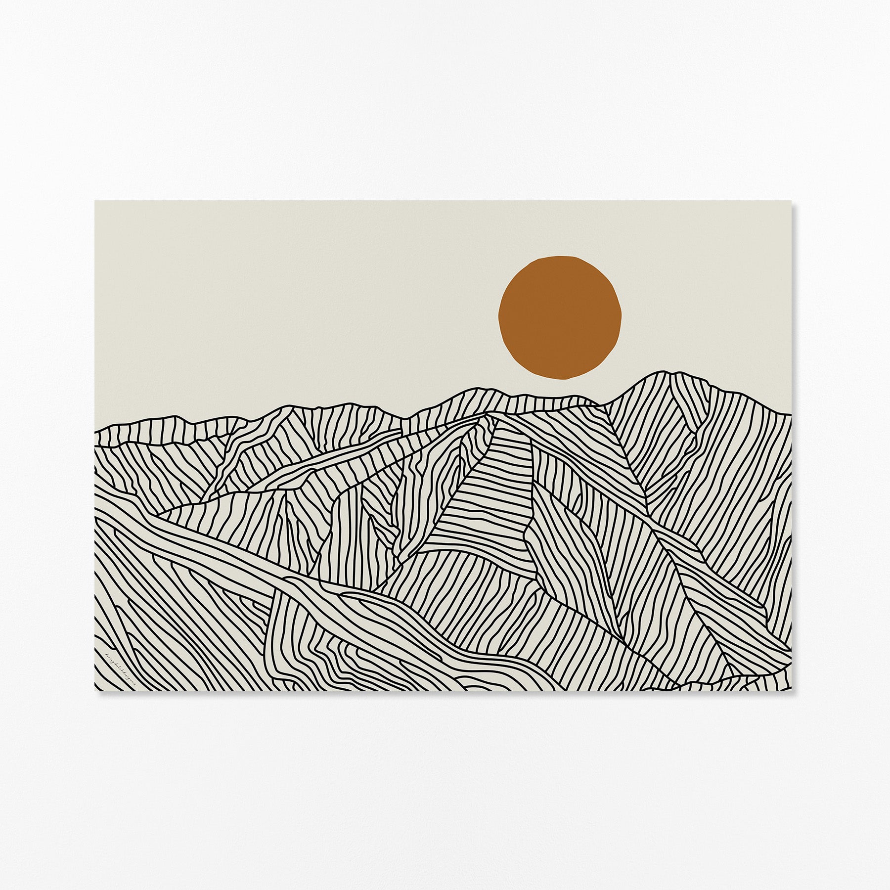 Horizontales Poster: Ein Blick über Japans Südliche Alpen