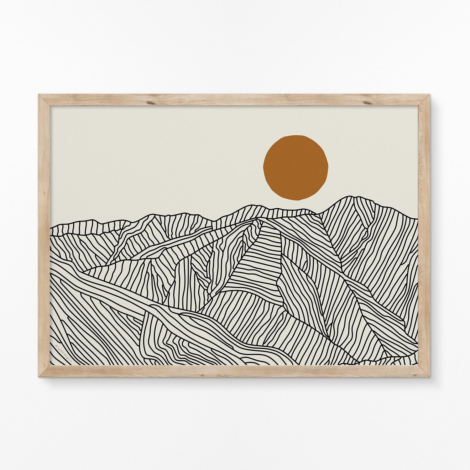 Horizontales Poster: Ein Blick über Japans Südliche Alpen