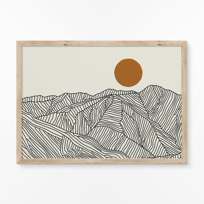 Horizontales Poster: Ein Blick über Japans Südliche Alpen