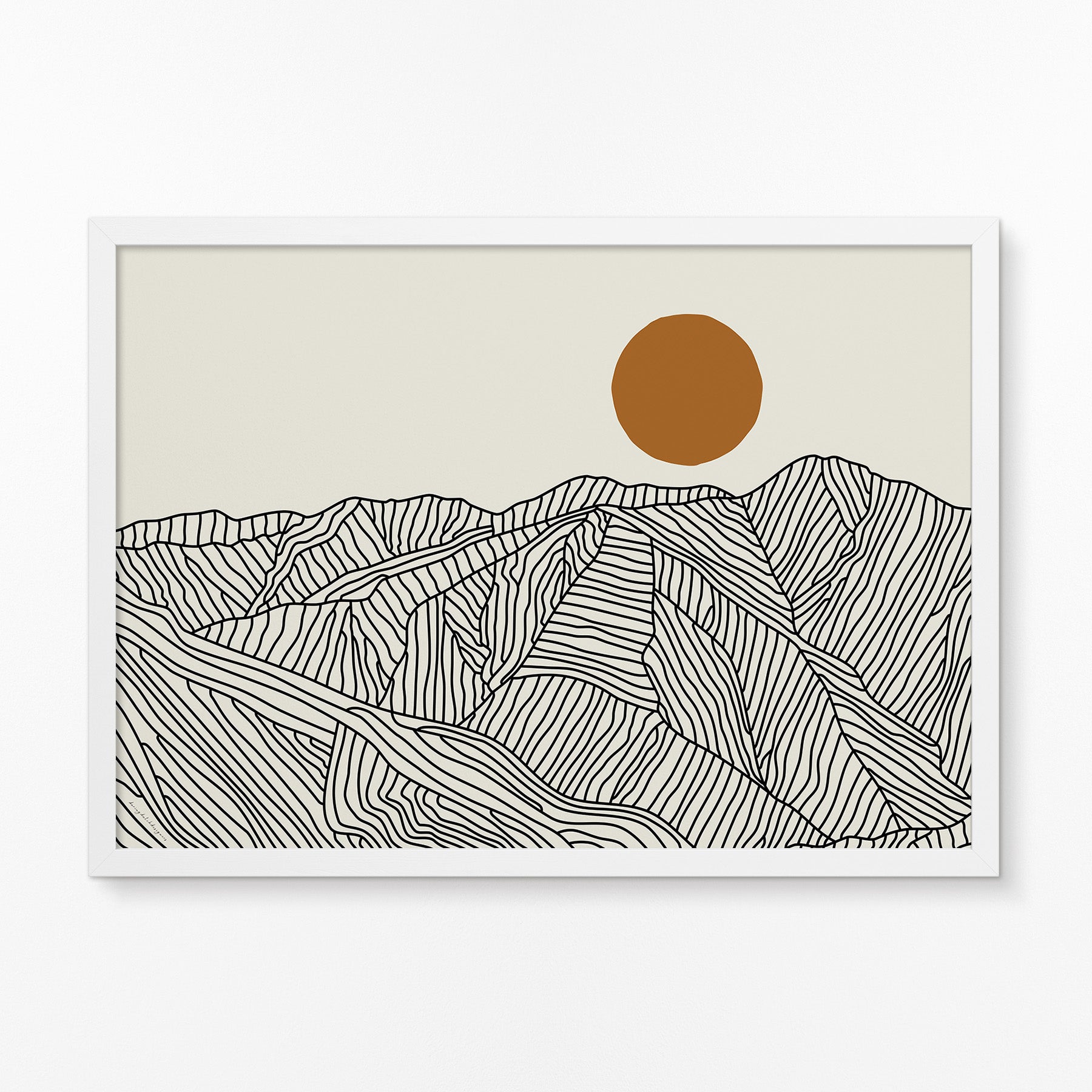 Horizontales Poster: Ein Blick über Japans Südliche Alpen