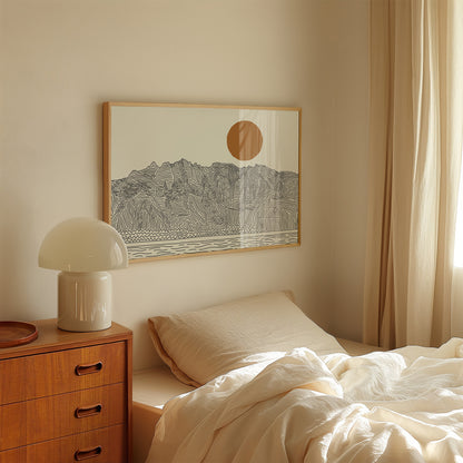 Kauai Hawaii Horizontal Line Art Poster