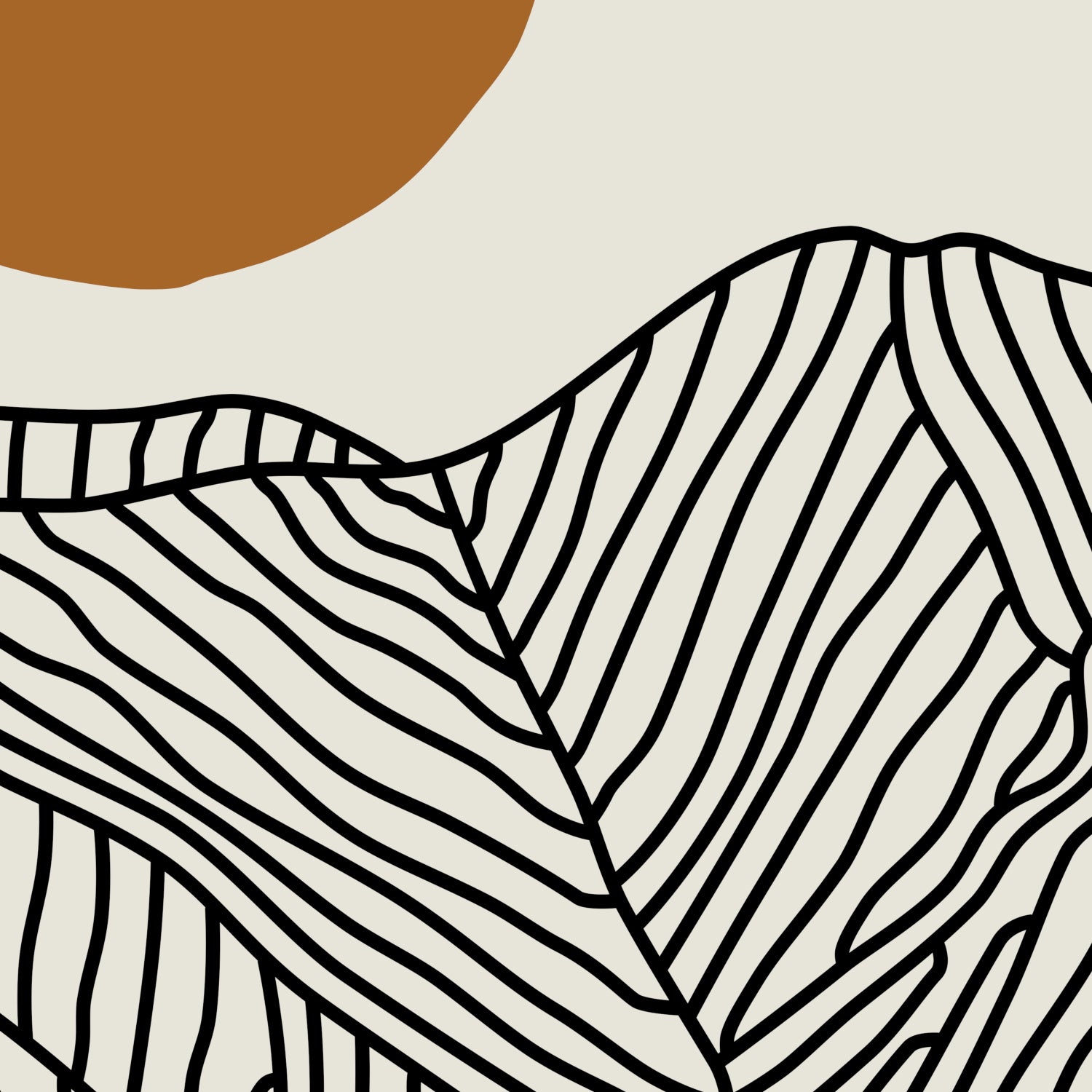 Horizontales Poster: Ein Blick über Japans Südliche Alpen