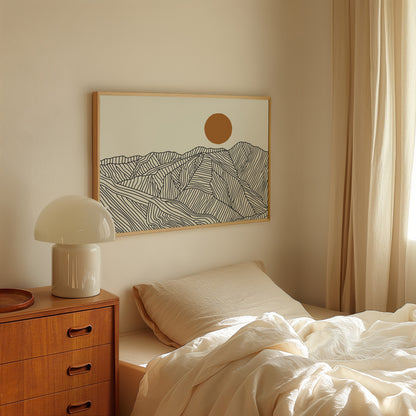 Horizontales Poster: Ein Blick über Japans Südliche Alpen