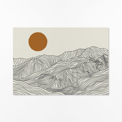 Horizontal Line Art Poster: The Japanese Alps at Home