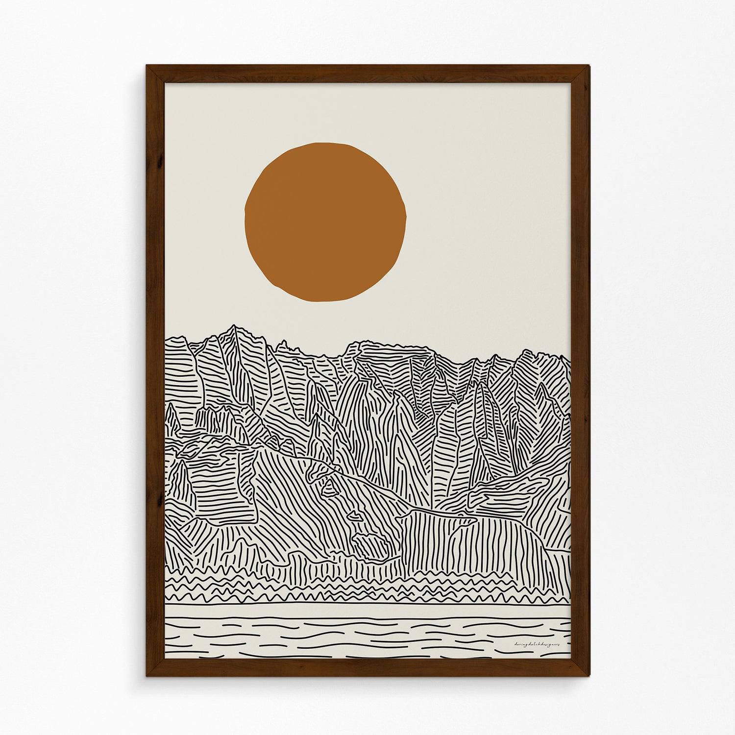 Tropical Beauty: Kauai Hawaii Line Art Poster