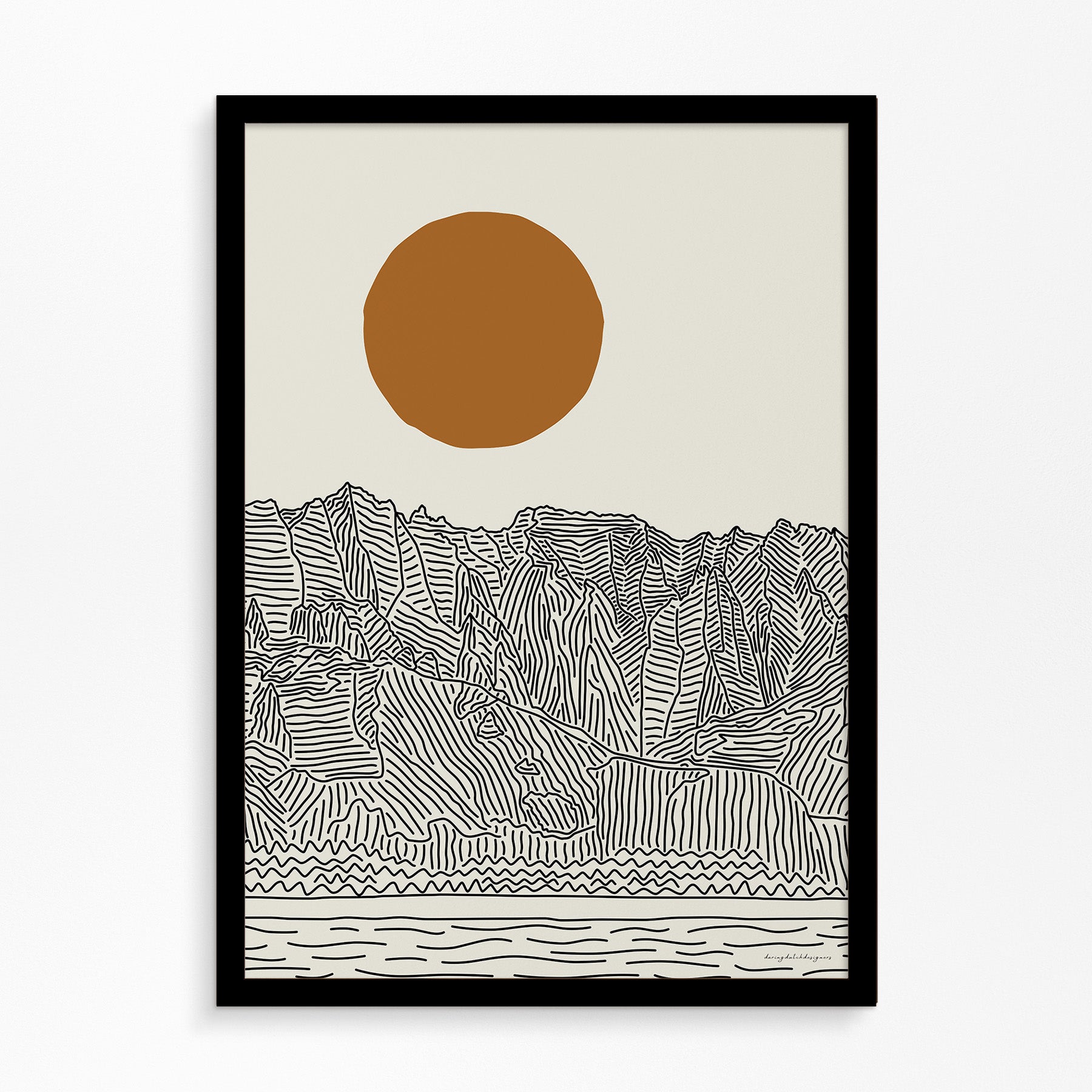 Tropical Beauty: Kauai Hawaii Line Art Poster