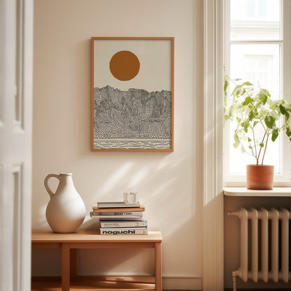 Tropische Pracht: Kauai Hawaii Lijntekening Poster