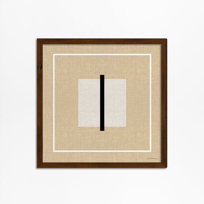 Cozy &amp; Modern: Abstract Linen Look Square Poster 