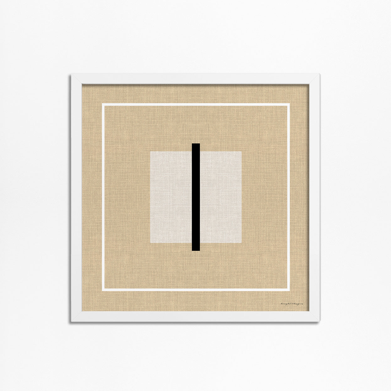 Cozy &amp; Modern: Abstract Linen Look Square Poster 