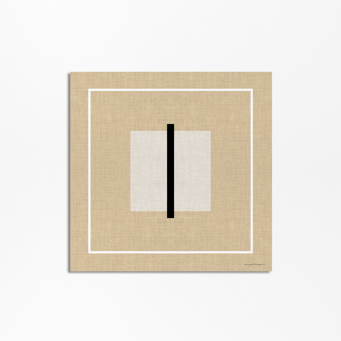 Cozy &amp; Modern: Abstract Linen Look Square Poster 