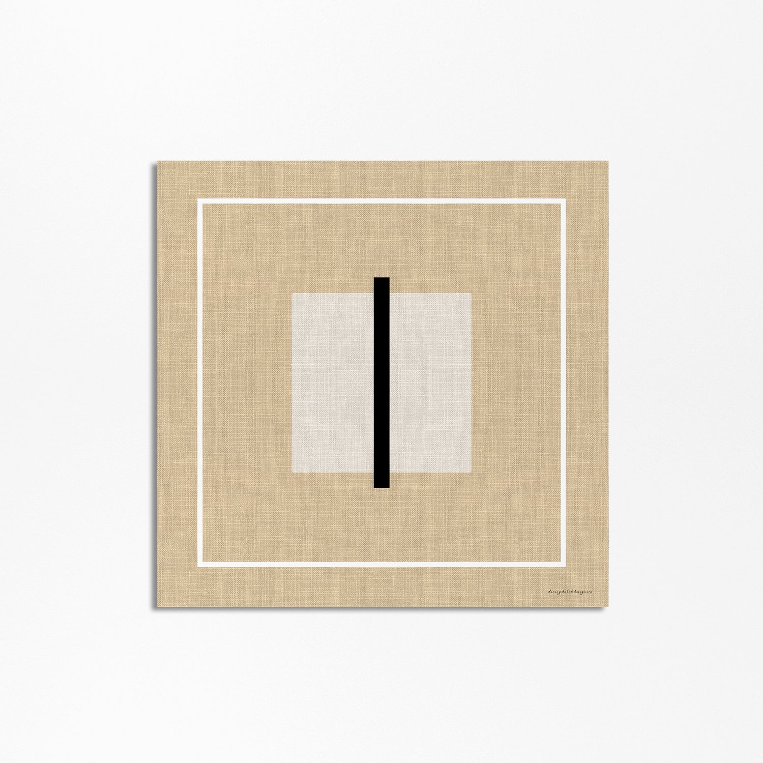 Cozy &amp; Modern: Abstract Linen Look Square Poster 