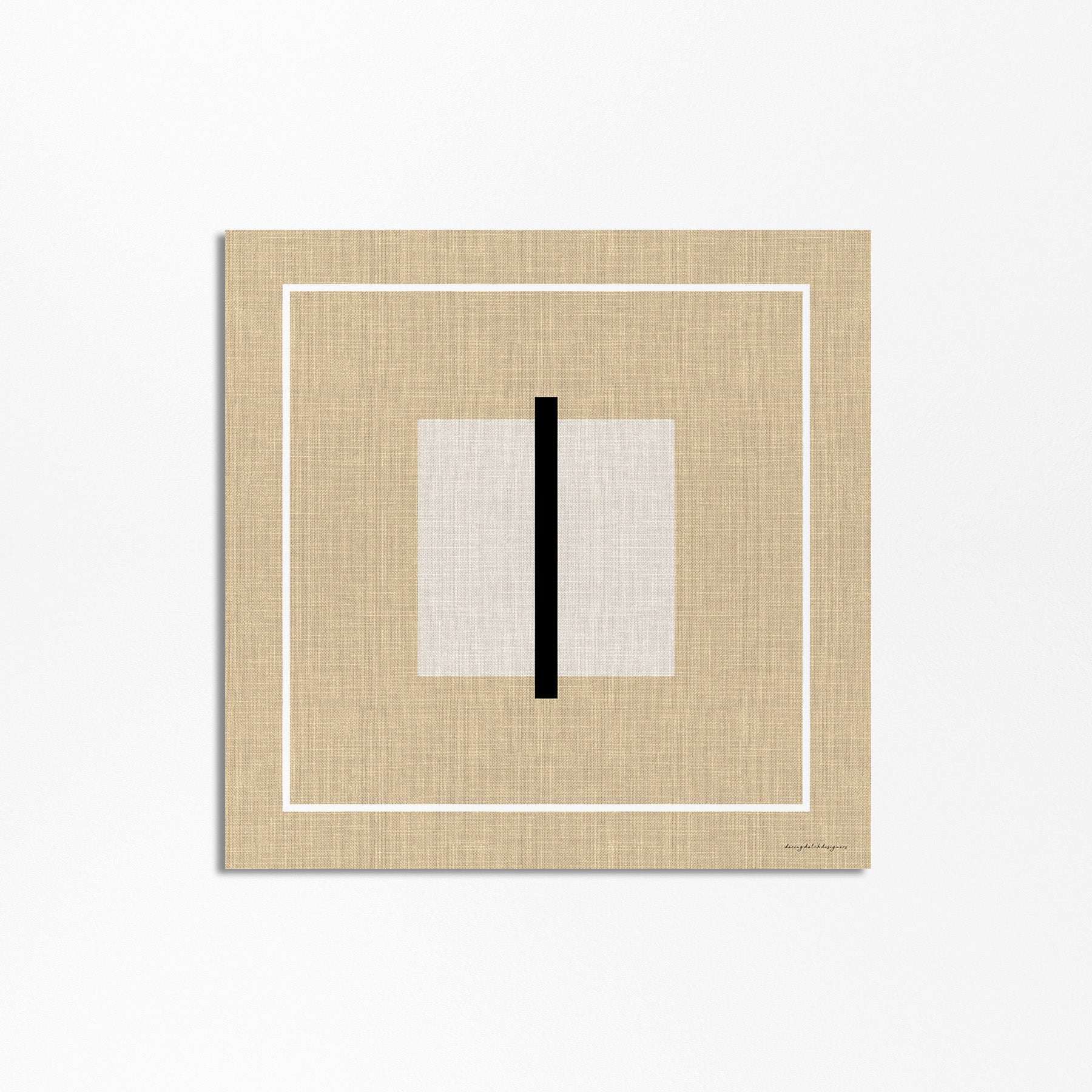 Cozy &amp; Modern: Abstract Linen Look Square Poster 