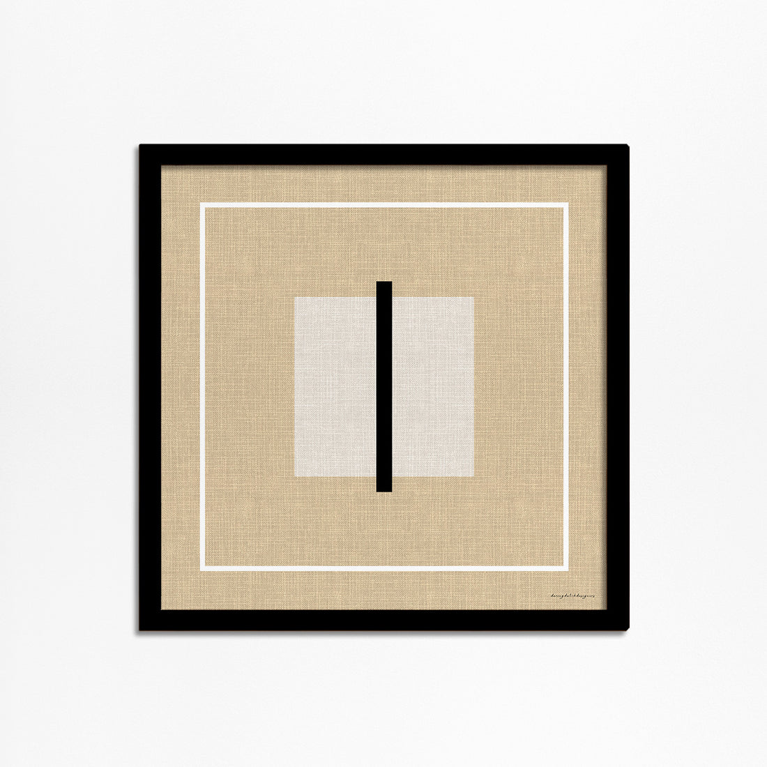 Cozy &amp; Modern: Abstract Linen Look Square Poster 