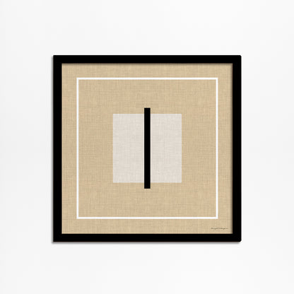 Cozy &amp; Modern: Abstract Linen Look Square Poster 