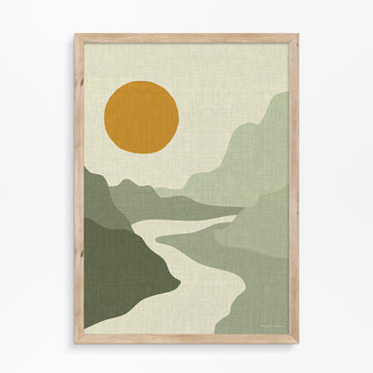 Let Nature Flow into your Home: Mountains and River Poster