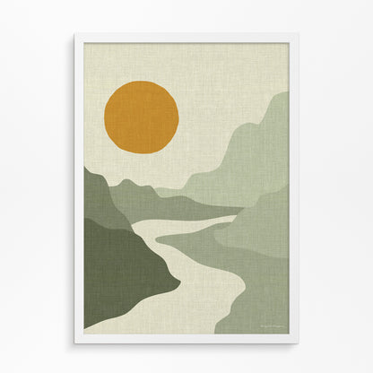 Let Nature Flow into your Home: Mountains and River Poster