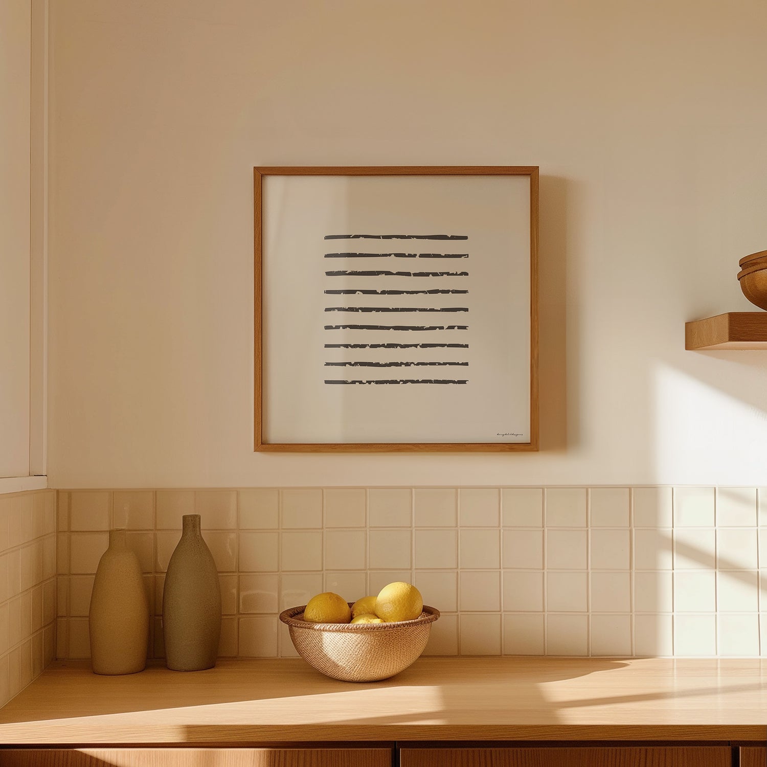 Enjoy Simplicity: Abstract Horizontal Lines Poster