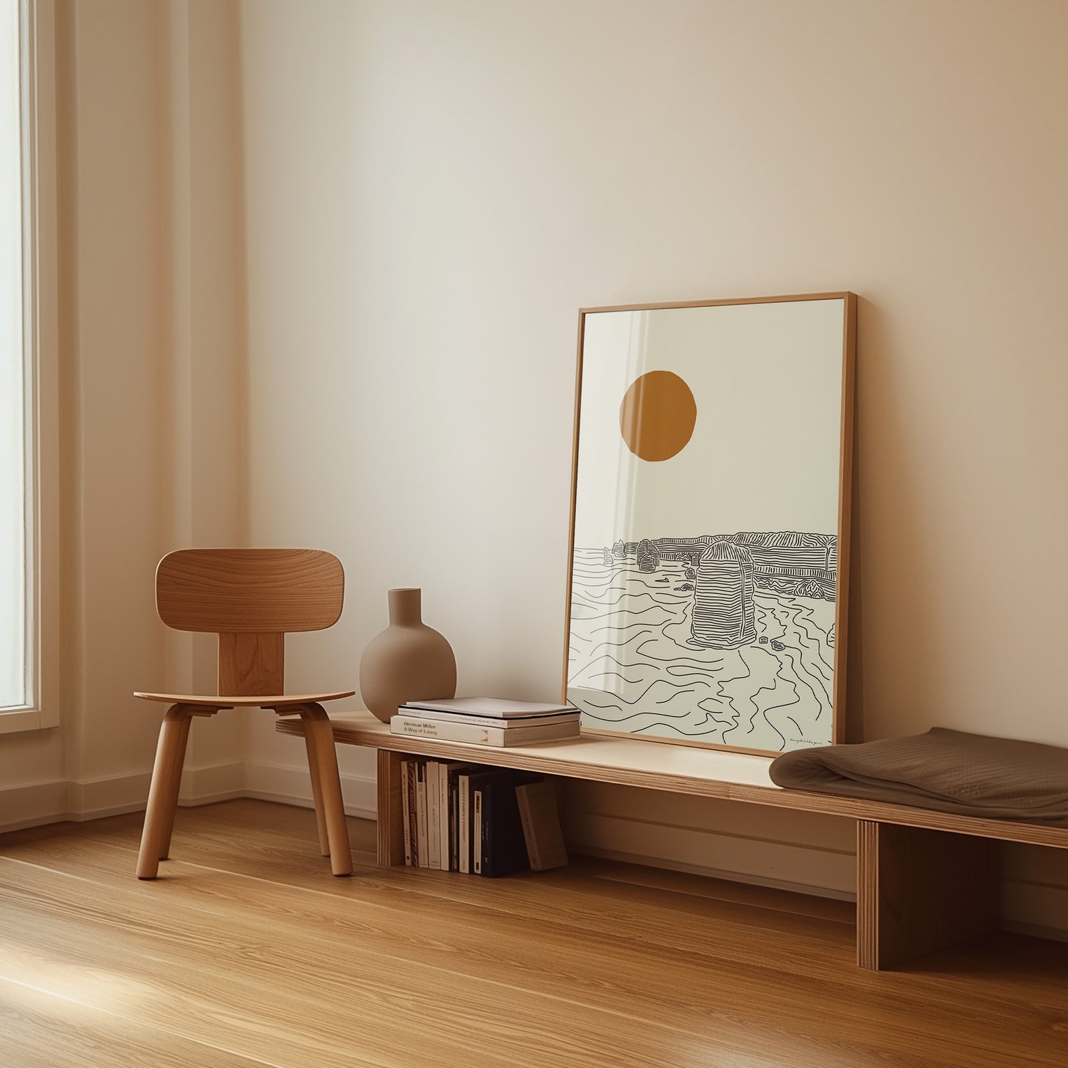 Lijntekening Poster: Een Stukje Great Ocean Road aan je Muur