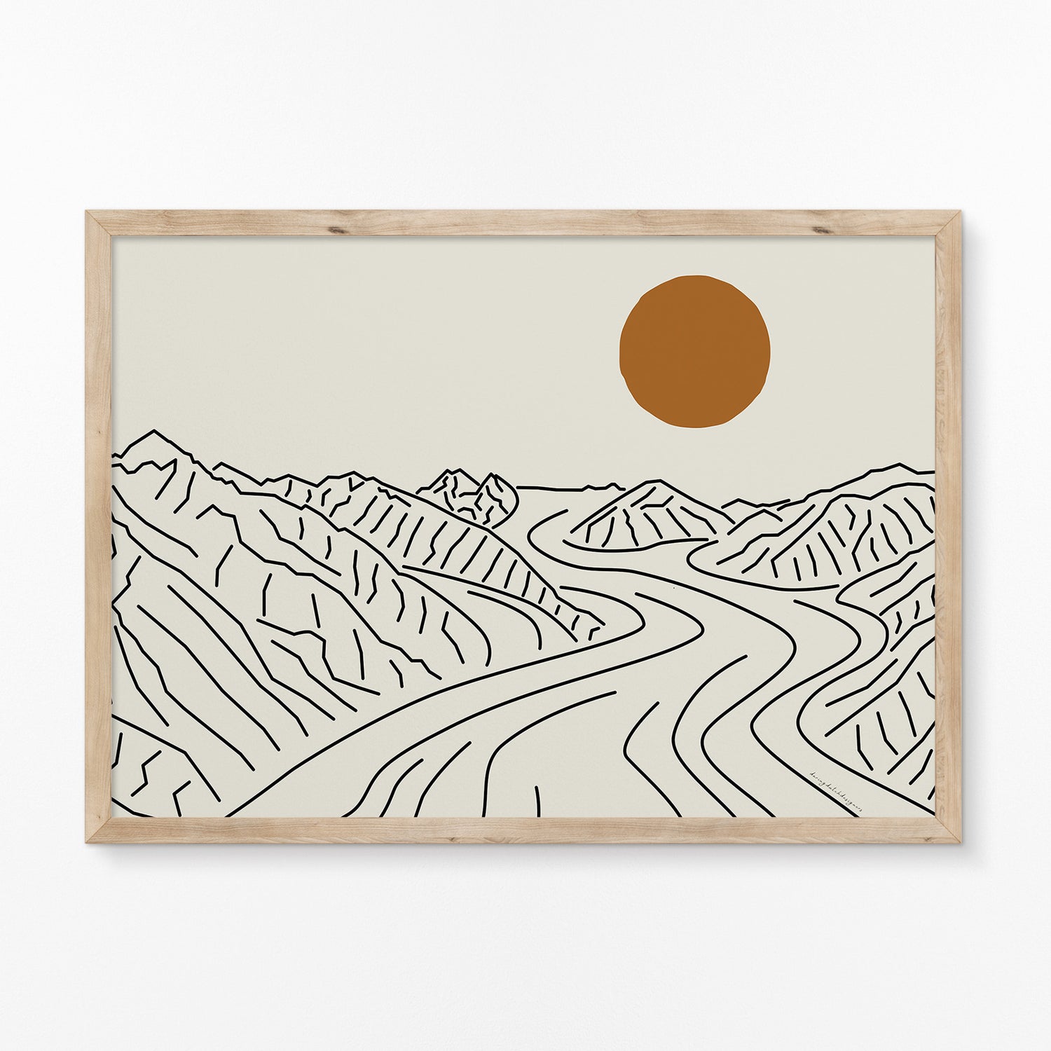 Breathtaking Views: Mount Logan Glacier Horizontal Line Art Poster