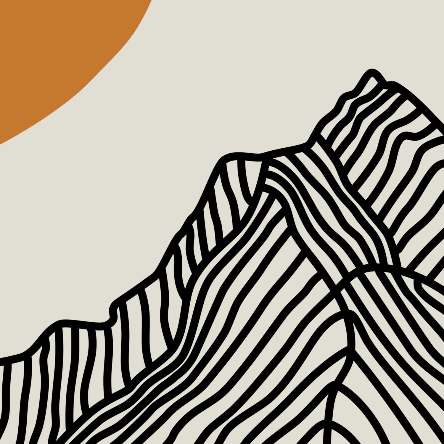 Diptych Line Art Poster: Milford Sound, New Zealand