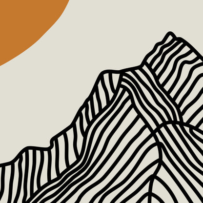 Diptych Line Art Poster: Milford Sound, New Zealand