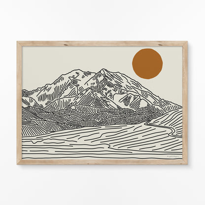 Denali Poster Horizontal: The Roof of Alaska