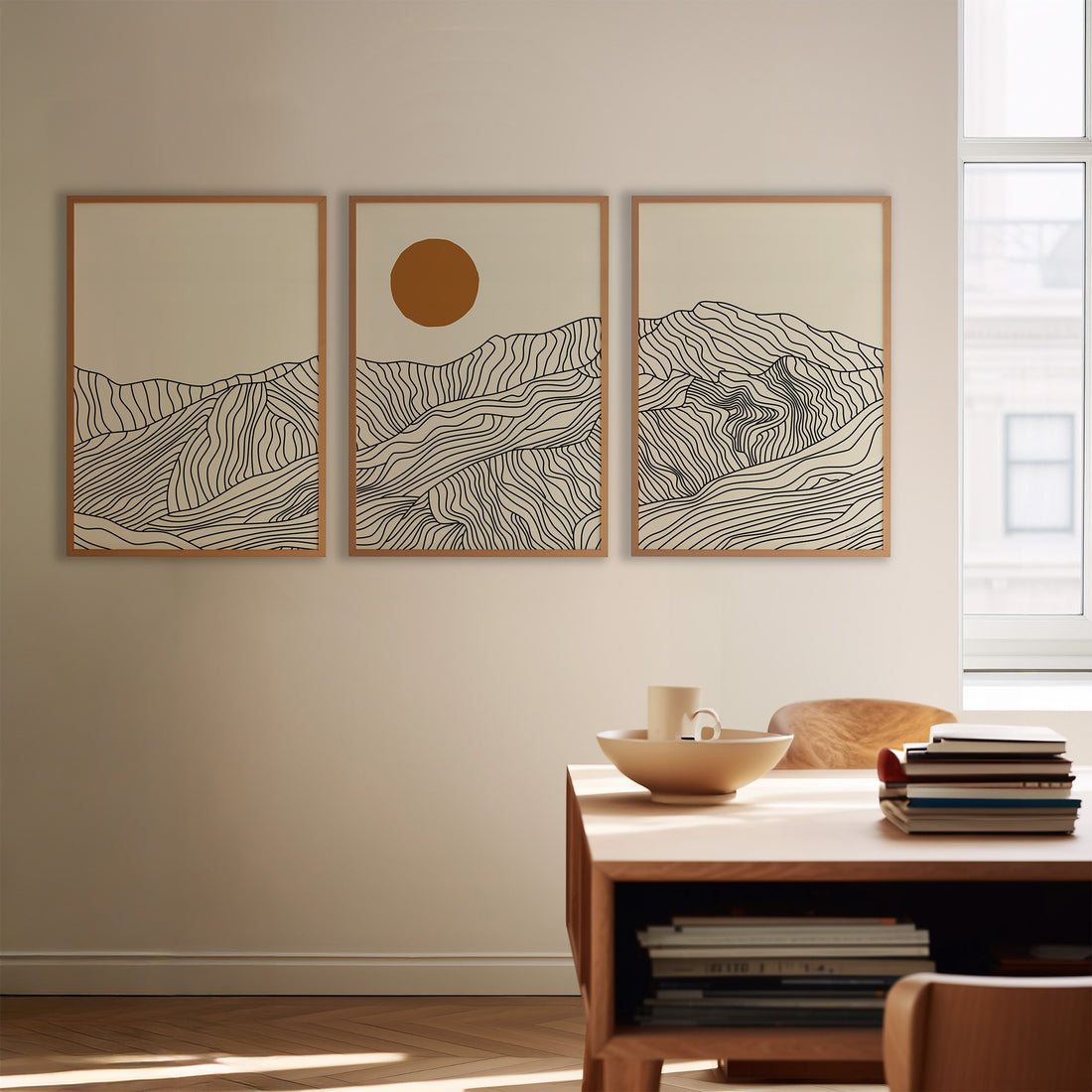 A Dream Journey to Japan: Line Art Japanese Alps Poster