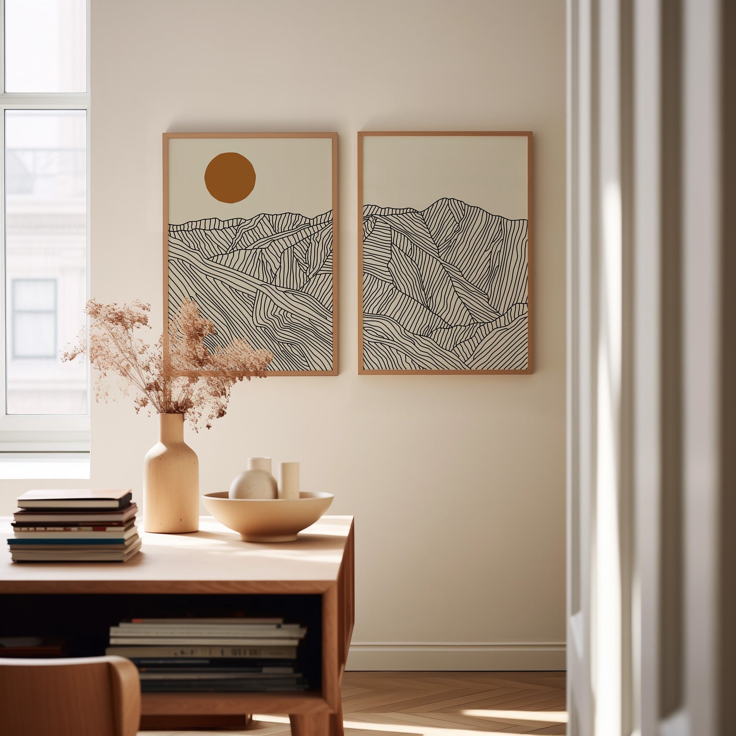 Zwei Blicke auf die Südlichen Japanischen Alpen – Vertikale Poster Set